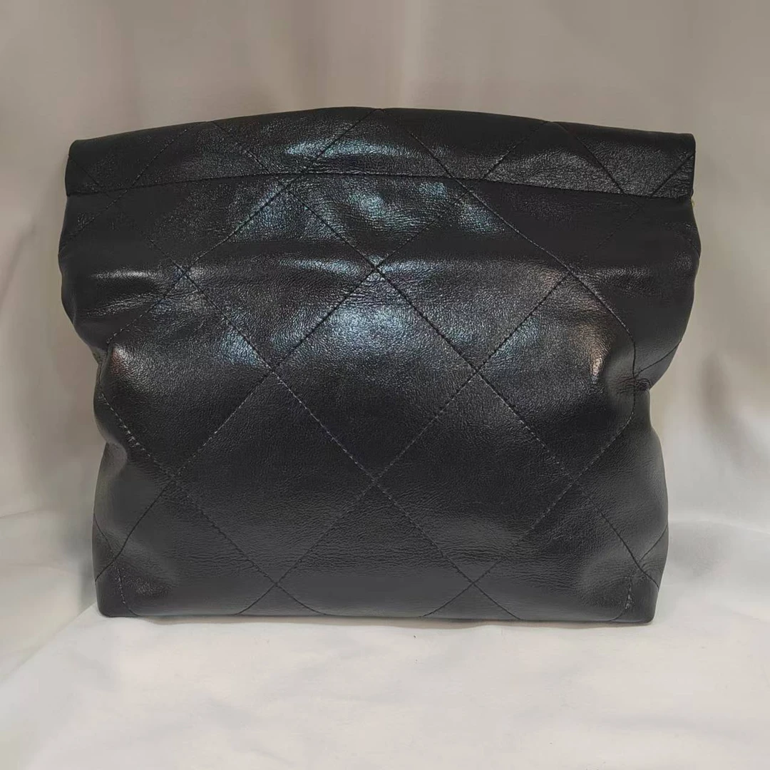 Laugh Queen手工打造真皮女士包新款黑色大袋