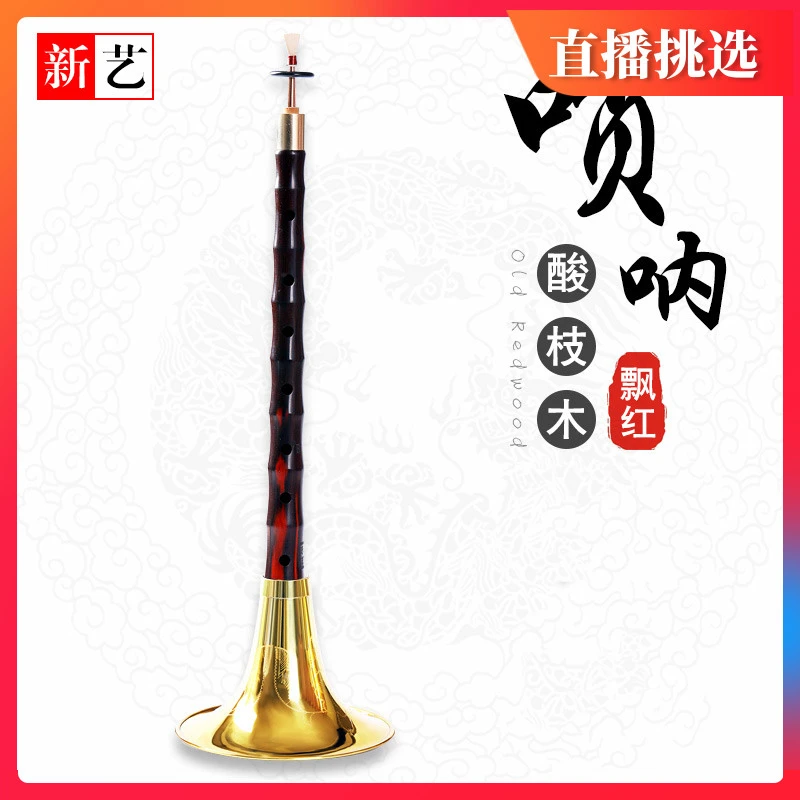 大红酸枝飘红百年老红木专业演奏型唢呐乐器 ABCDEFG调 唢呐全套