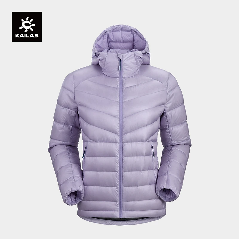 KAILAS凯乐石女款轻薄羽绒服户外保暖连帽超轻羽绒外套KG2343232