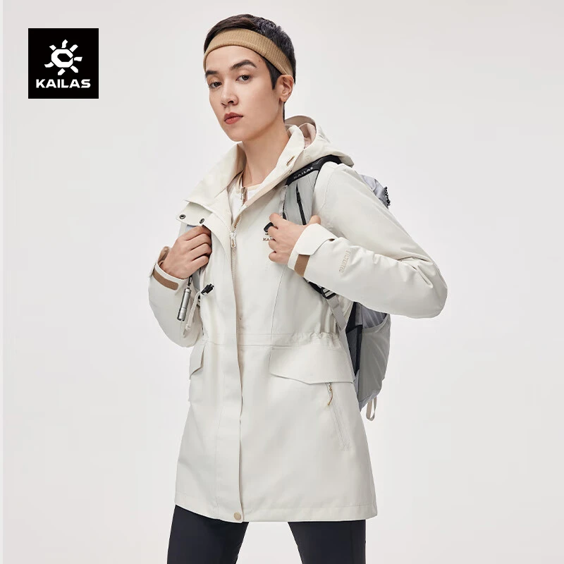 凯乐石羽绒内胆冲锋衣女款秋冬户外徒步登山防水防风三合一冲锋衣