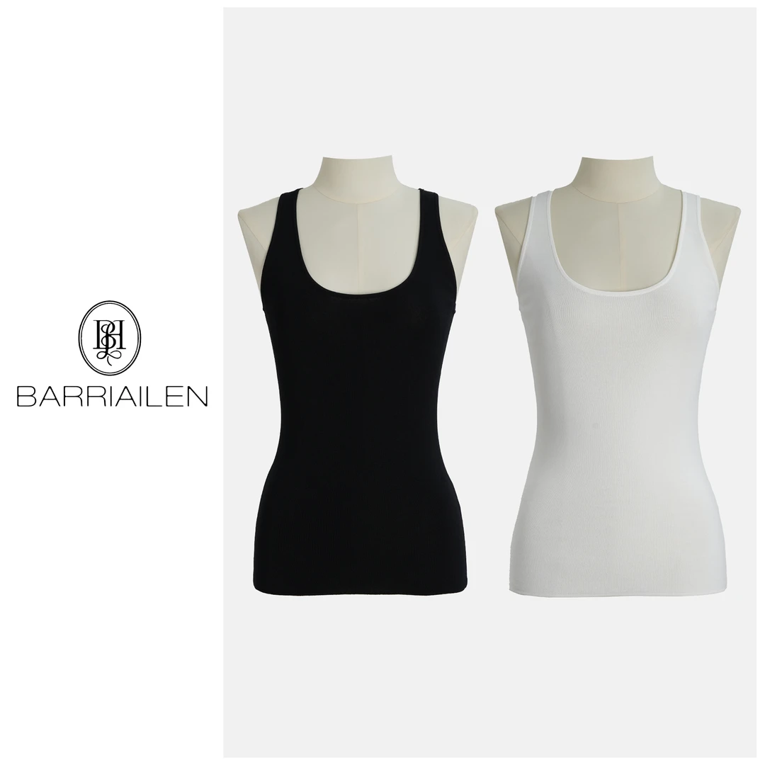 BARRIAILEN | 纯色简约修身弹力针织透气打底背心-245945