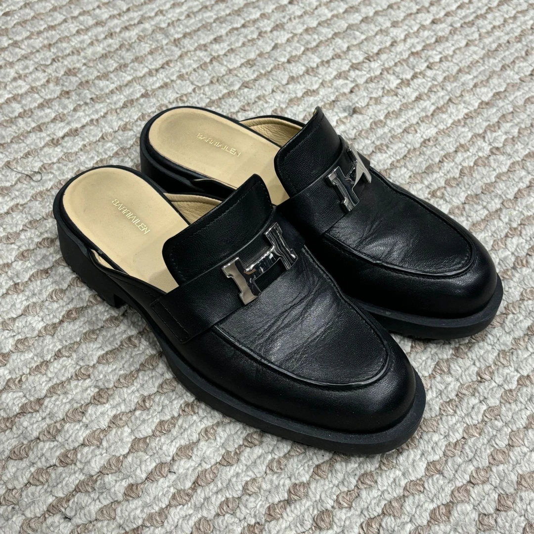 BARRIAILEN | 简约百搭厚底英伦拖鞋-241100