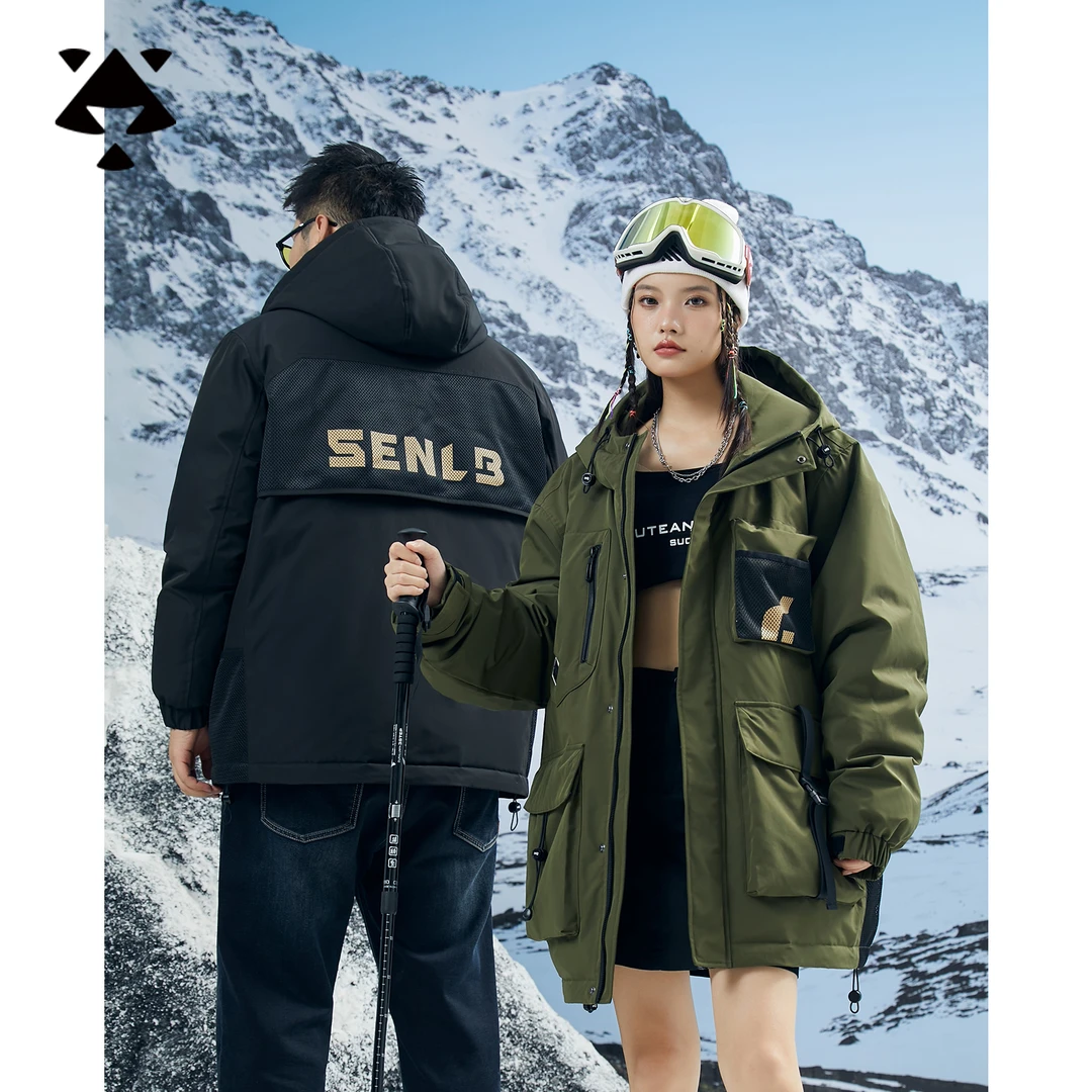 【90白鸭绒】森老板大码男装冬季保暖防风防刮外套伞兵工装羽绒服男