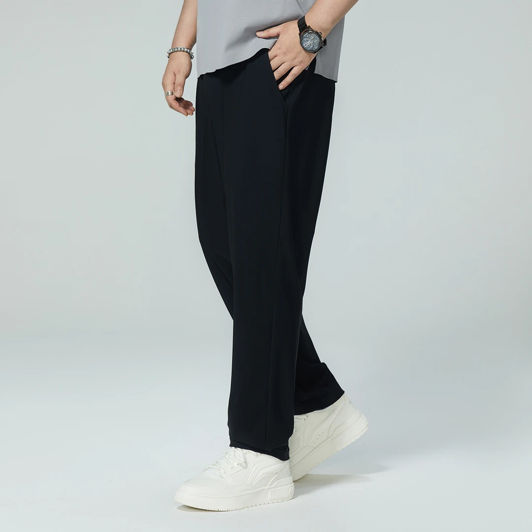 【冰丝长裤】森老板大码男装夏季薄款凉感速干休闲裤胖子宽松直筒裤