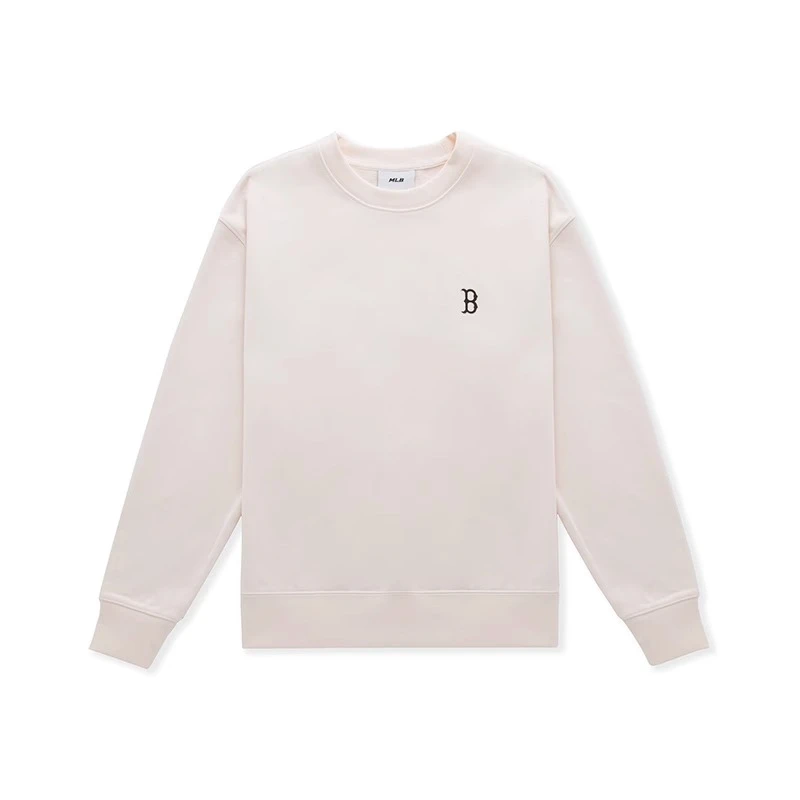 MLB男女情侣简约纯色圆领套头卫衣百搭休闲风24春夏新款3AMTB9144