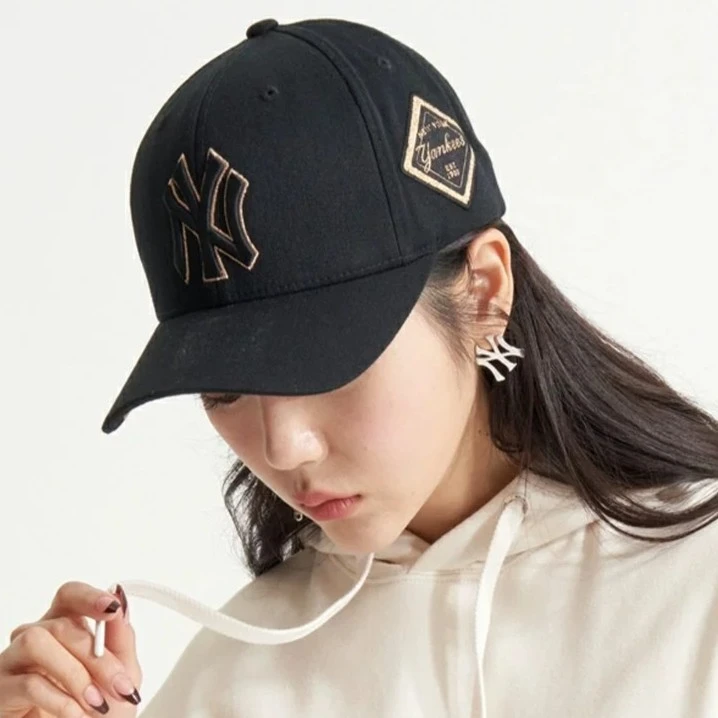 MLB男女硬顶棒球帽情侣刺绣休闲运动户外遮阳鸭舌帽夏季3ACP8501N