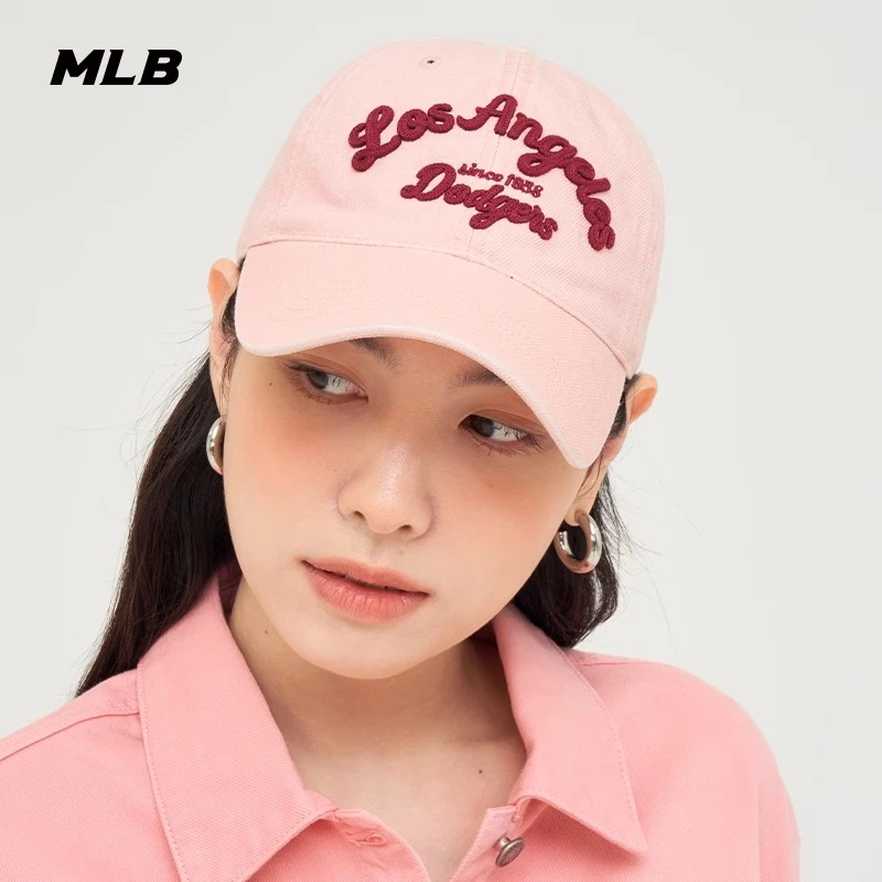 MLB男女情侣学院风牛仔棒球帽软顶百搭鸭舌帽24春夏新款3ACPDS14N