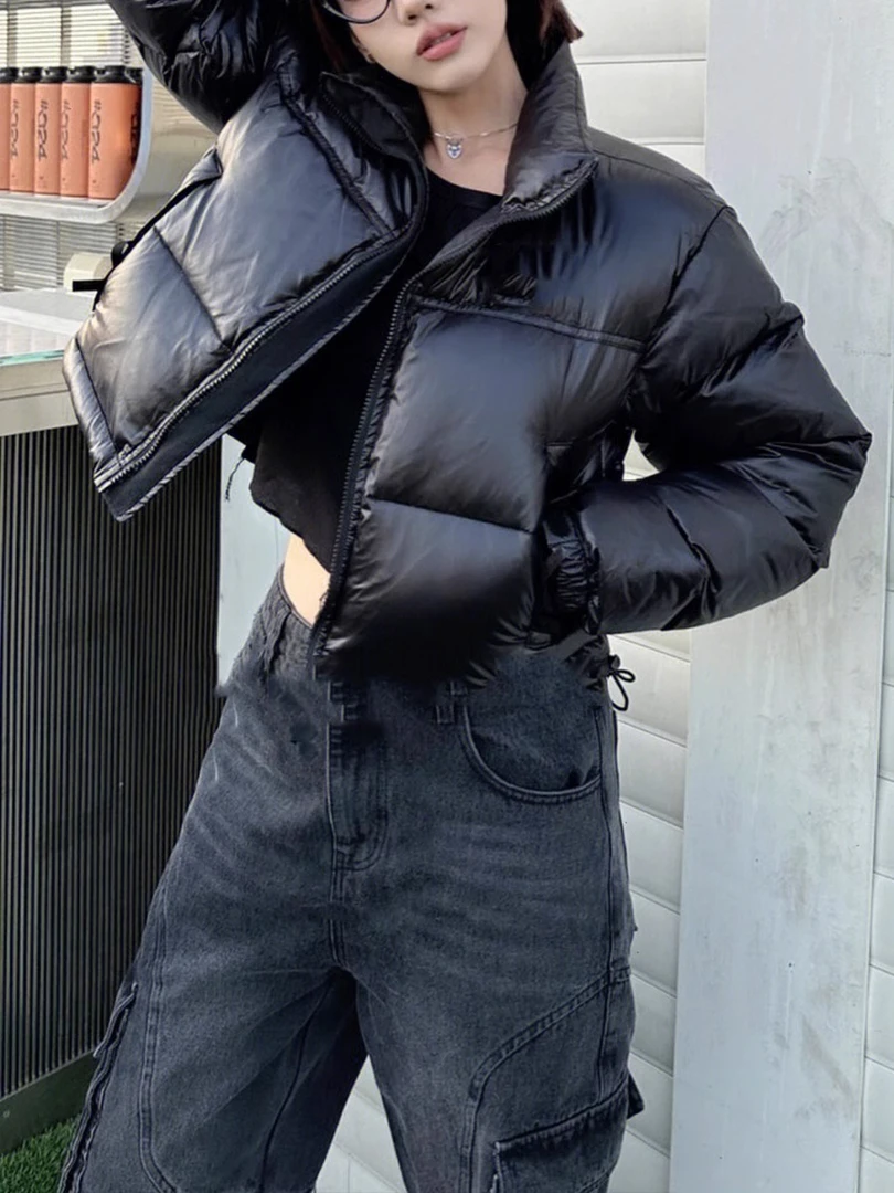 设计感立领女款保暖棉服短款外套女2025加厚新款小众别致保暖棉服