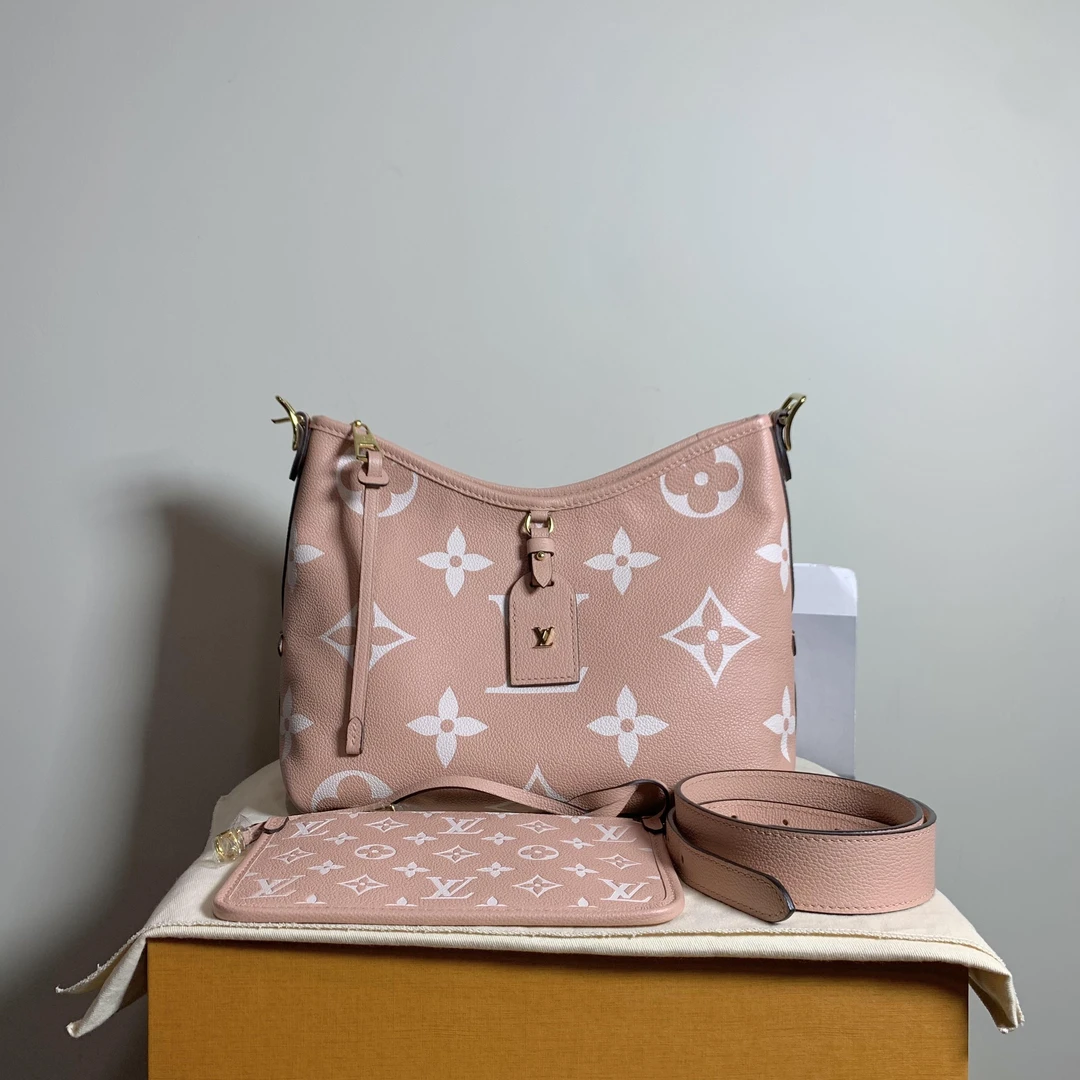 95新 LouisVuitton/路易威登 壹臻/粉全皮carryall小号 32945775