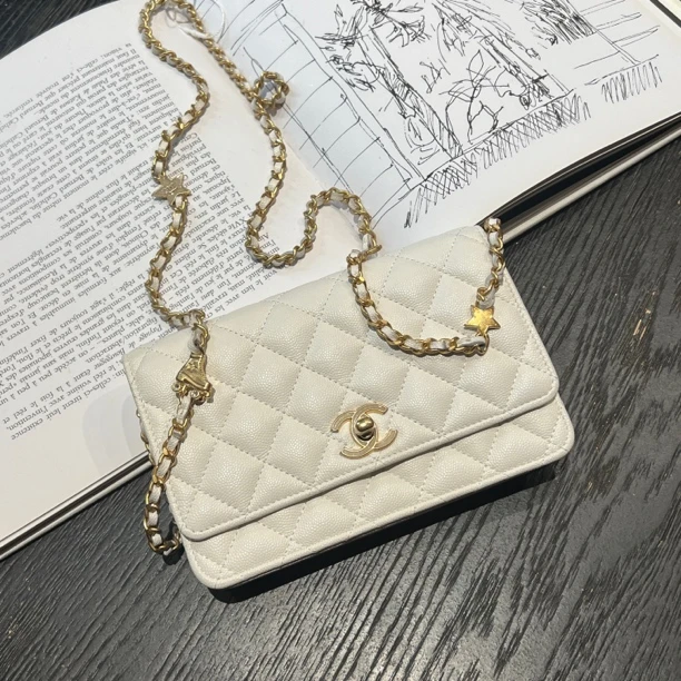 95新 Chanel/香奈儿 舍得 Chanel白金鱼子酱链条包
