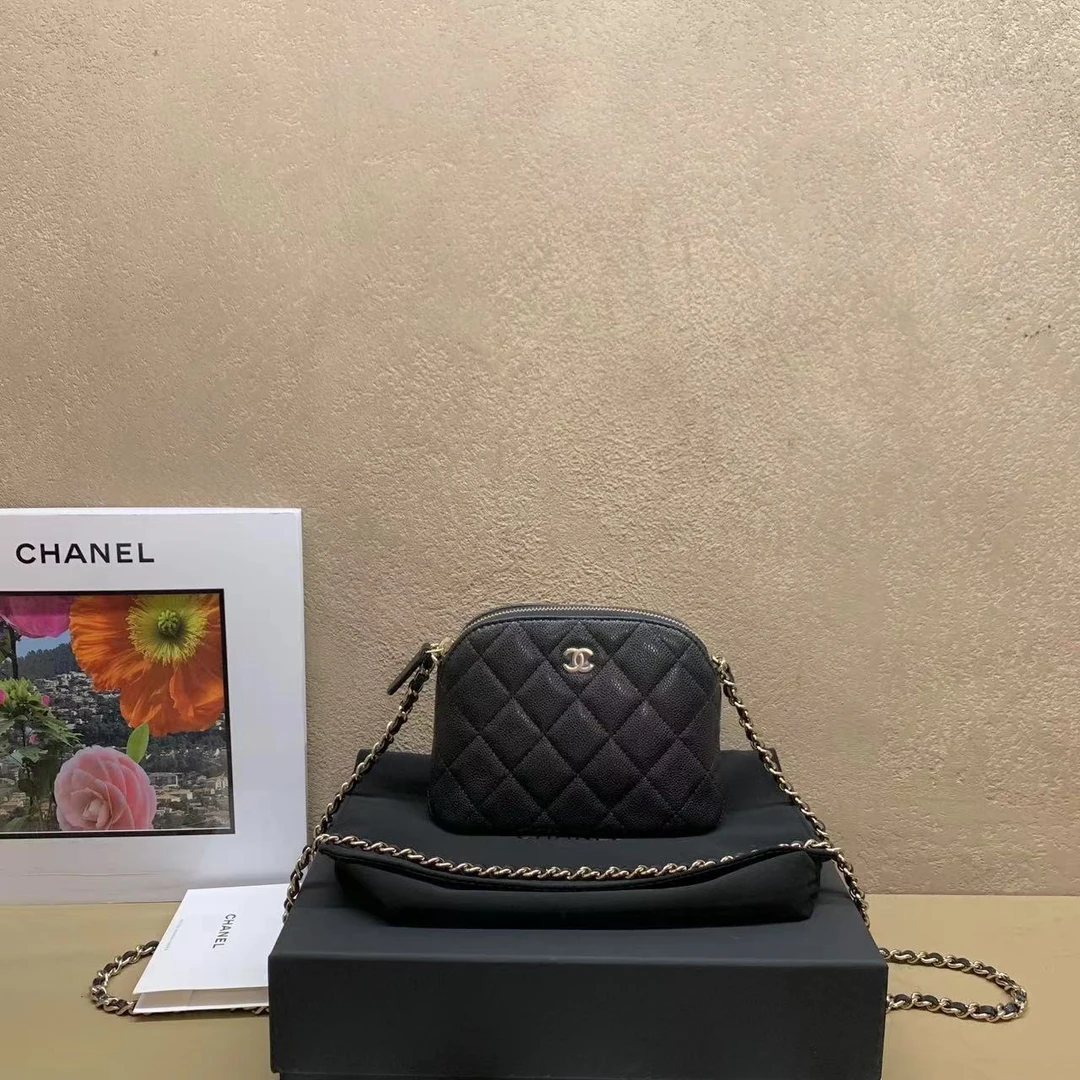 全新未使用 Chanel/香奈儿 壹臻/24S 黑金鱼子酱生贝壳包85626509