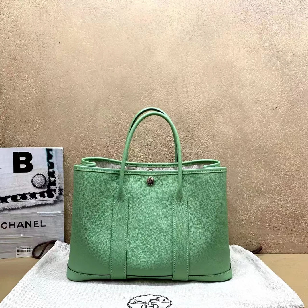 95新 壹臻中古/Hermes 牛油果绿银扣花园30 U刻 17892102