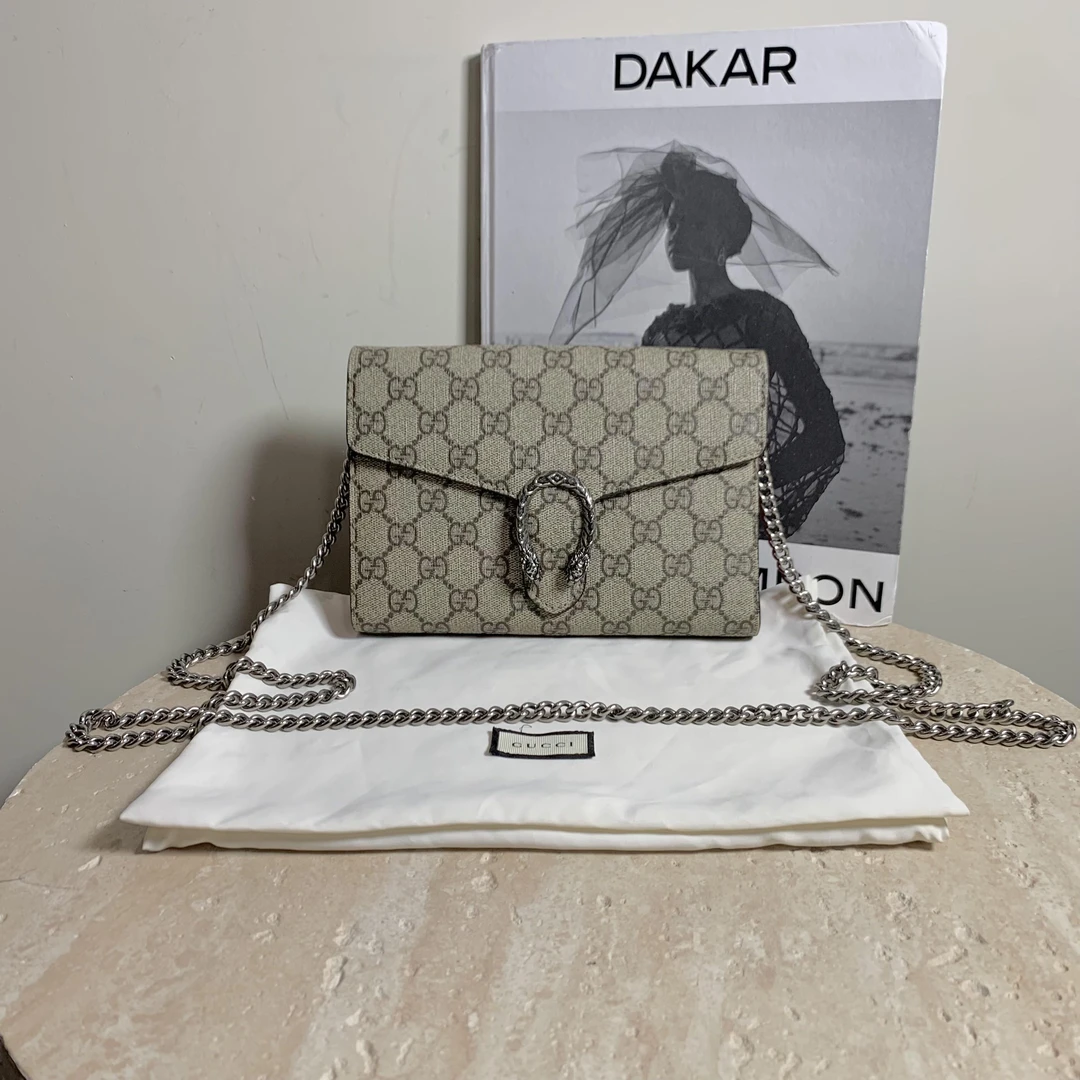 95新 GUCCI/古驰 壹臻/老花woc链条包 50123422