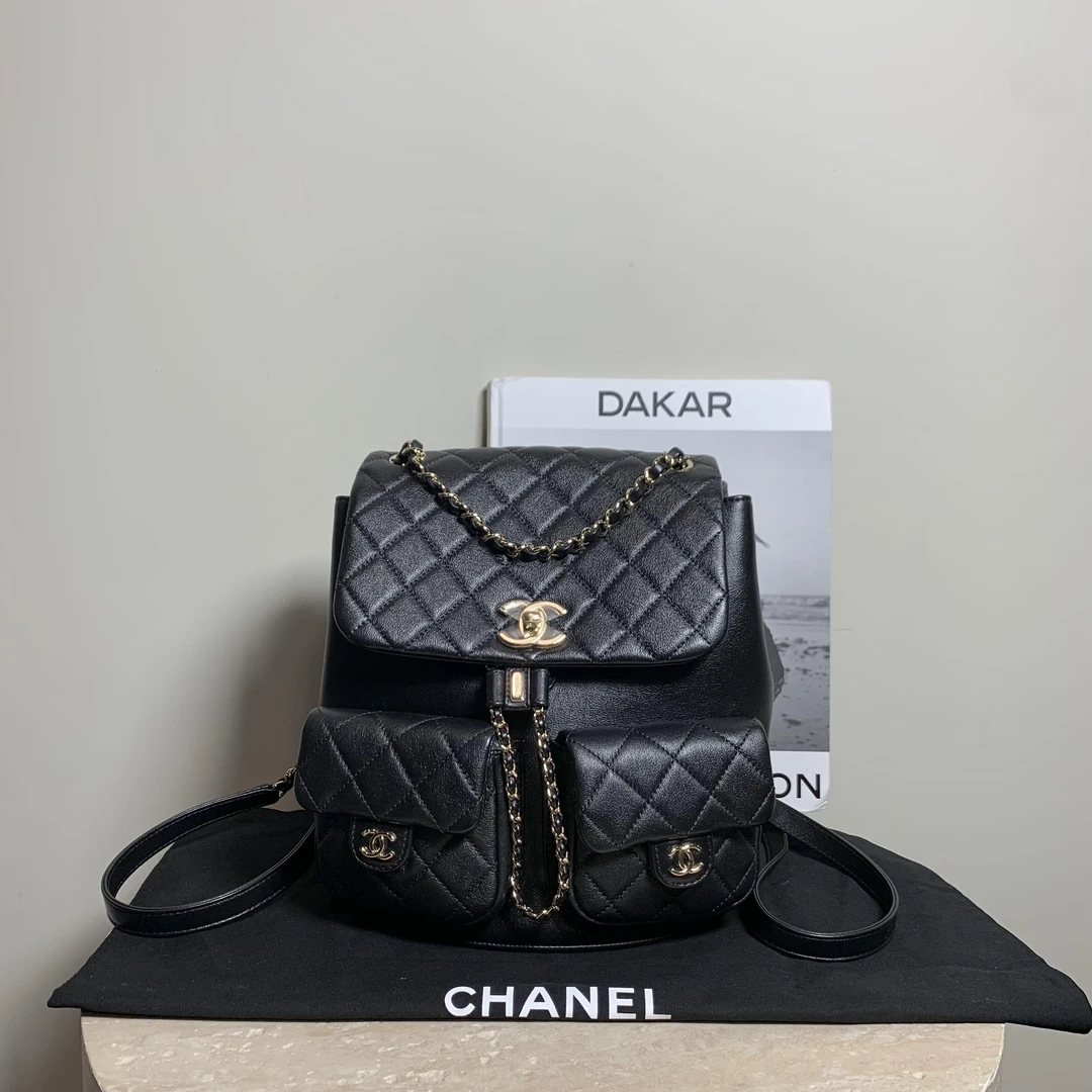 99新 Chanel/香奈儿 壹臻/23A黑金牛duma大号 dx1828