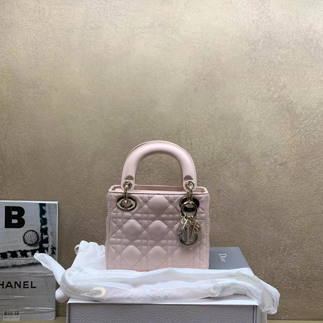 95新   拆单壹臻中古/Dior 裸粉色三格戴 妃 69084484
