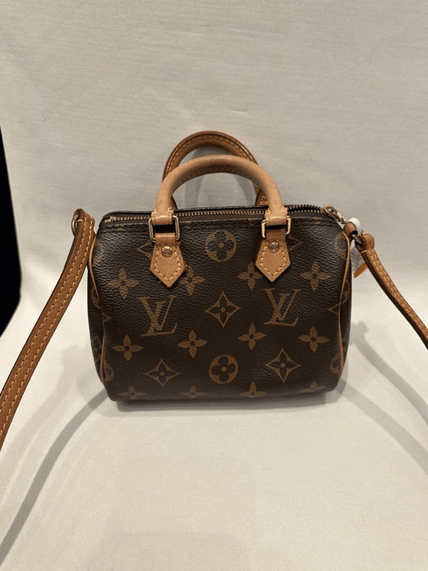 95新 LouisVuitton/路易威登 赤境·包展 老花speedy nano斜挎包