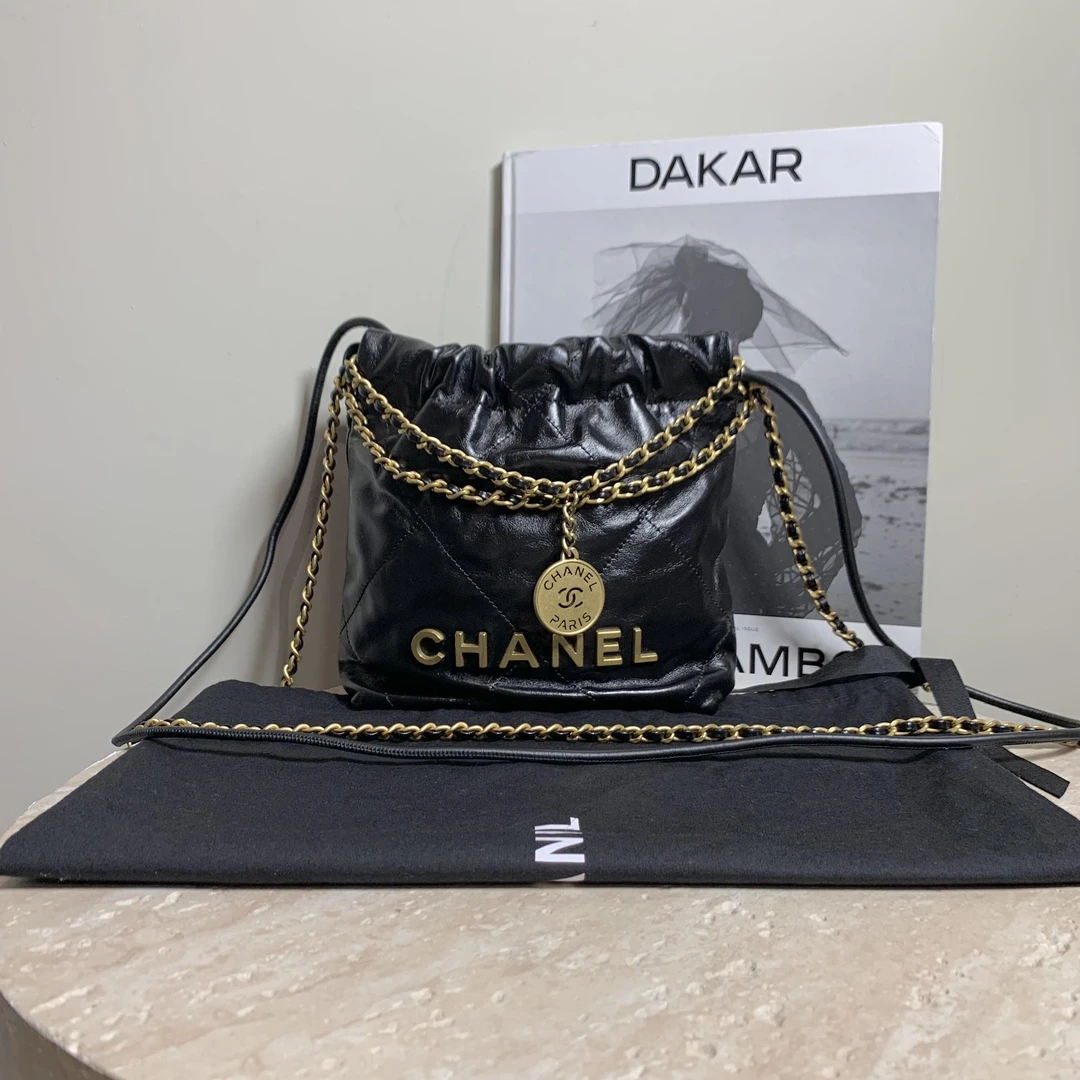 95新 Chanel/香奈儿 壹臻/ 23S黑金牛22bag mini 16563717