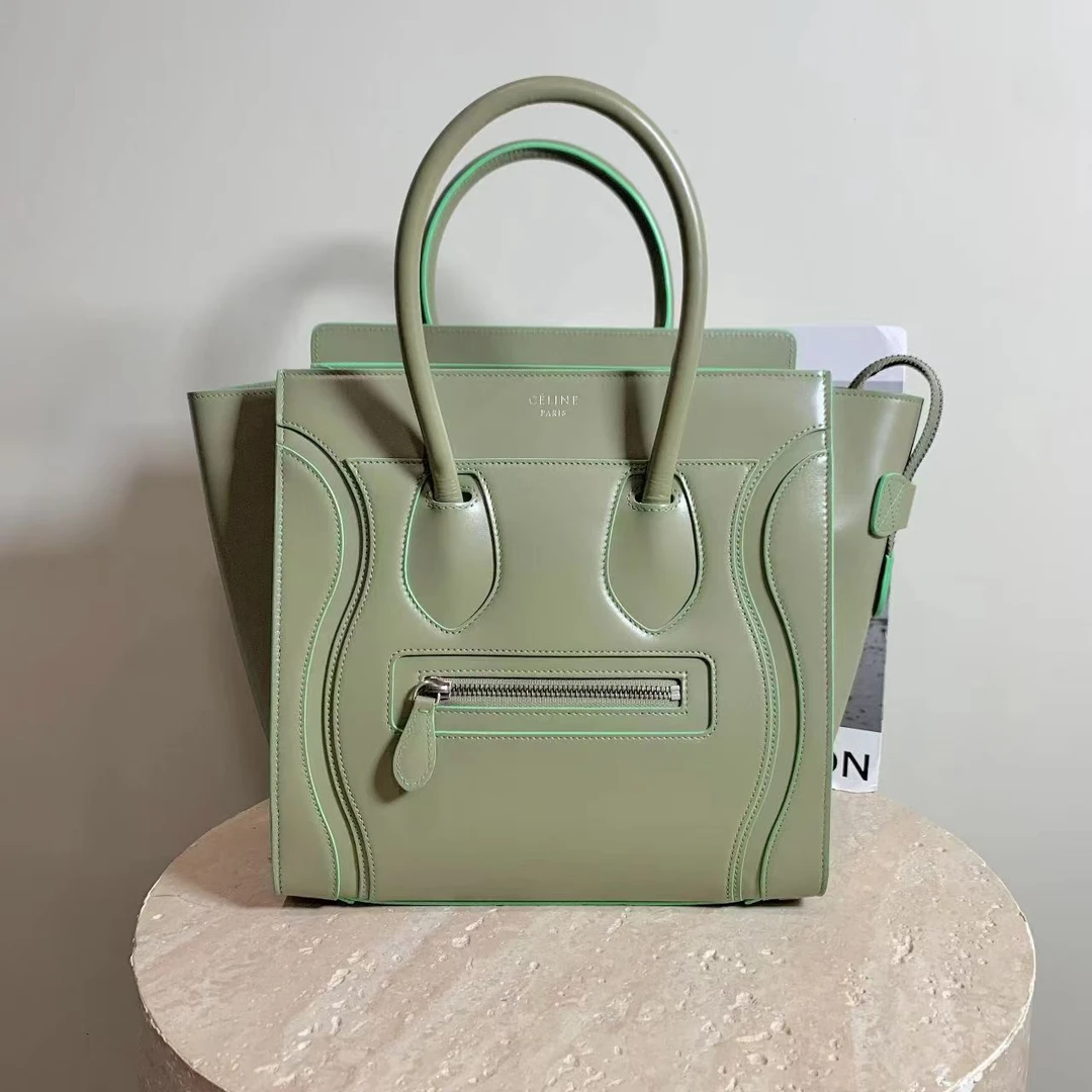 95新 Celine/思琳 壹臻/绿色笑脸micro手提包/13995371