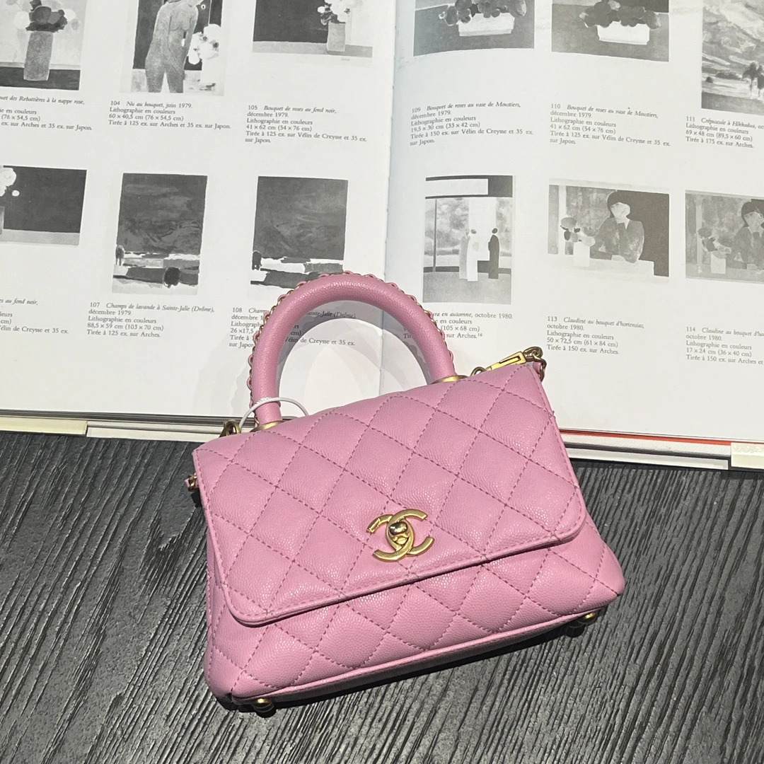 95新 Chanel/香奈儿 舍得 Chanel Coco handle 樱花葵手提斜挎包