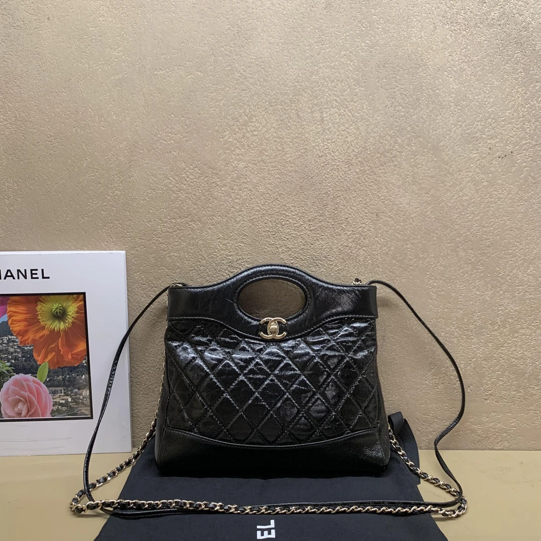 99新 Chanel/香奈儿 壹臻/24S黑金油腊羊31bag mini 94800379