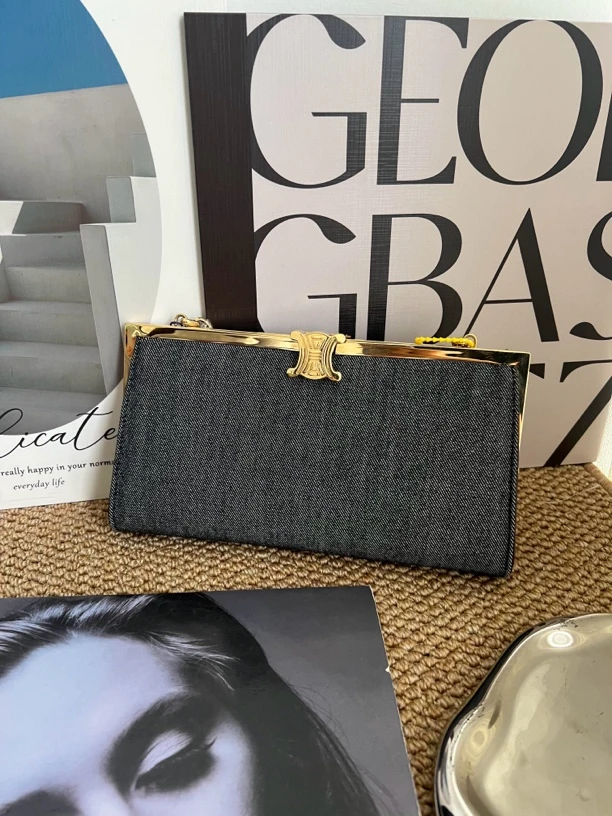 95新 Celine/思琳 赤境·3851 牛仔凯旋门晚宴腋下