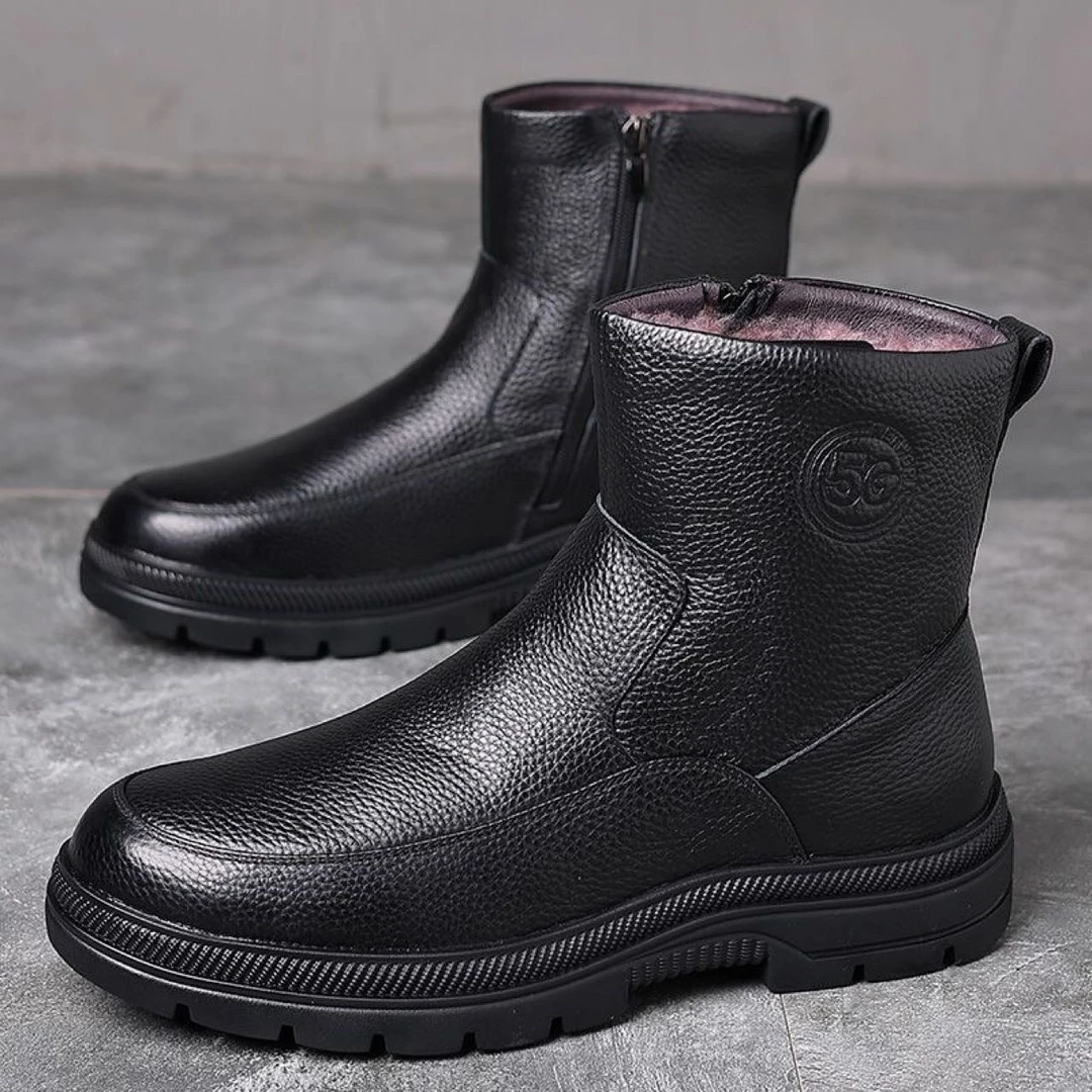 新款男士保暖皮鞋 salma nder