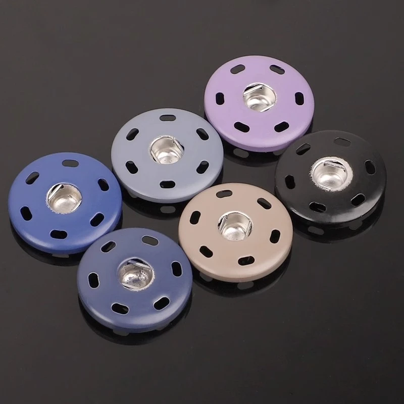 彩色金属暗扣圆形铜质隐形防走光扣纽扣摁扣衣服扣子母扣暗扣搭扣