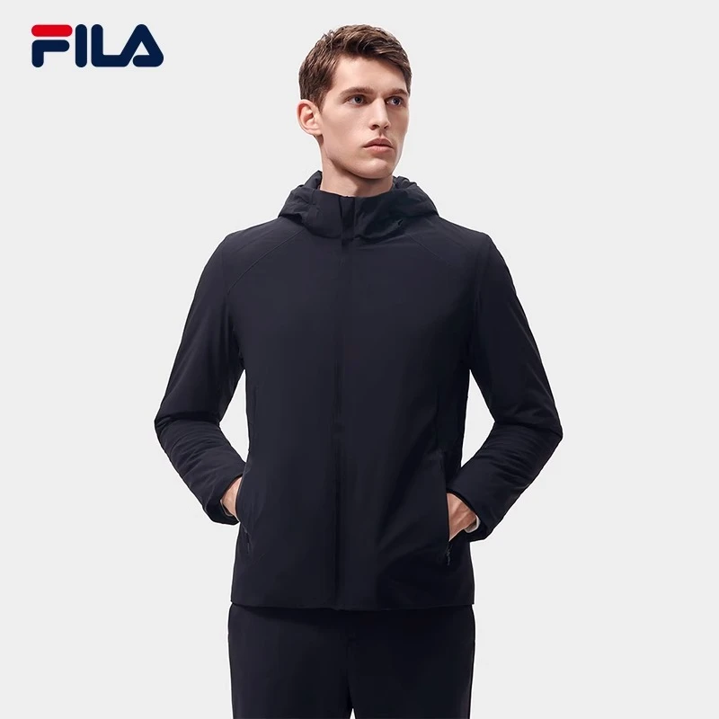 Fila/斐乐男士【高端商务连帽棉服】秋冬保暖休闲外套F11M312902F