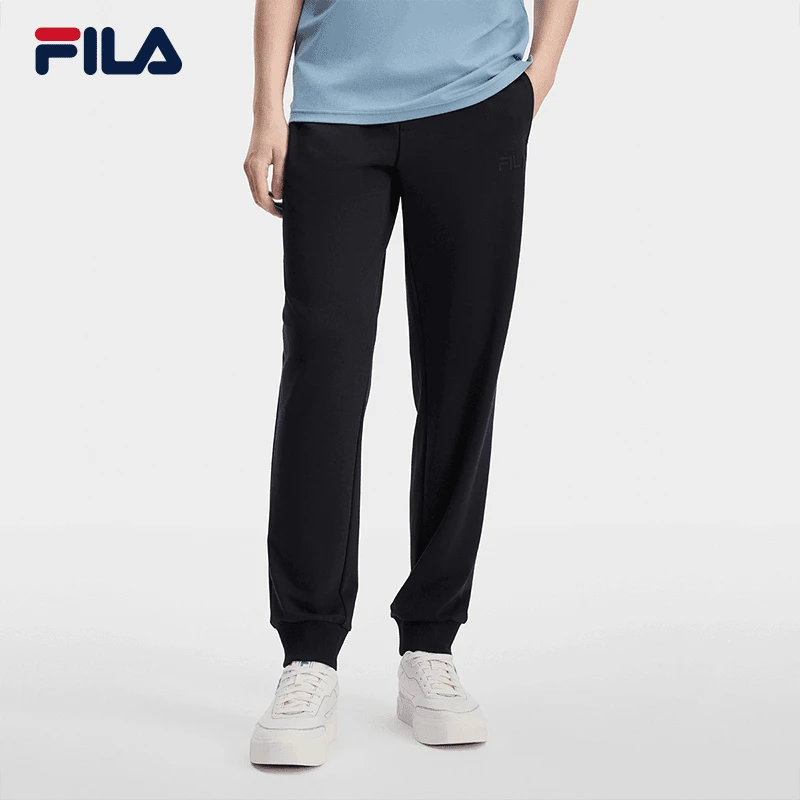 Fila/斐乐男【简约针织束脚裤子】早秋百搭舒适透气长裤F11M438604F