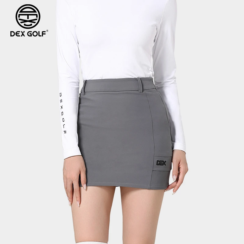 DEXGOLF高尔夫女短裙秋冬5185纯色百搭包臀裙显瘦防走光防寒保暖