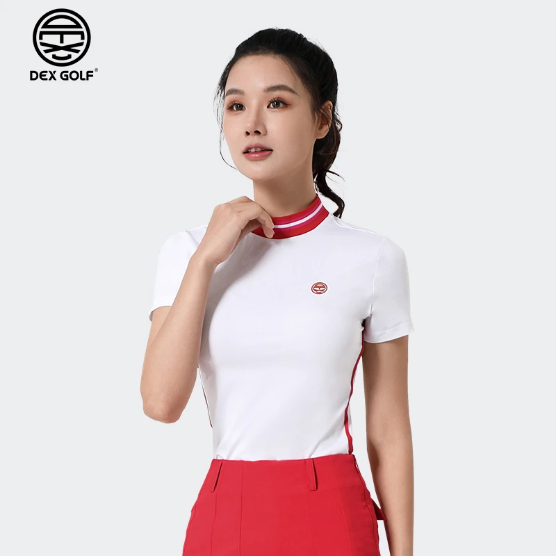 DEXGOLF高尔夫女士短袖T恤夏季新款3051经典圆领polo衫时尚百搭