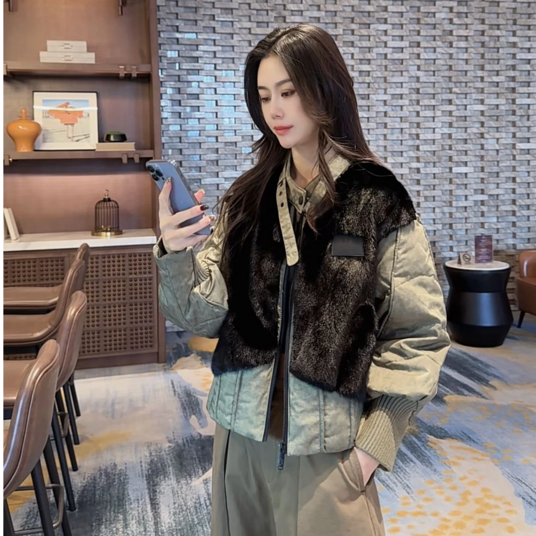 PINSHANGXIBAO/品尚喜宝雅丹上衣时尚宽松水貂外套 85062-E