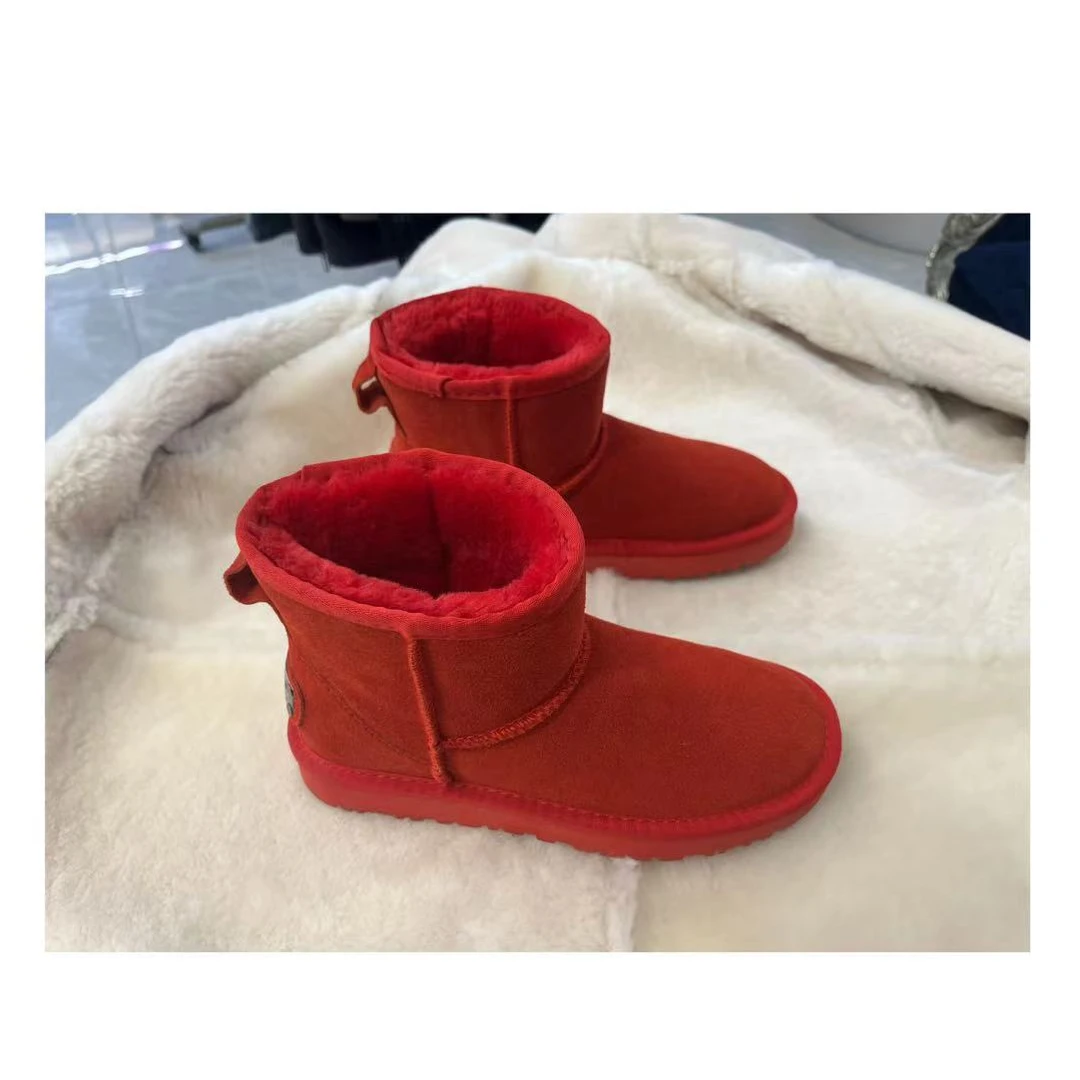 PINSHANGXIBAO/品尚喜宝冬季新款时尚百搭韩版红色短靴