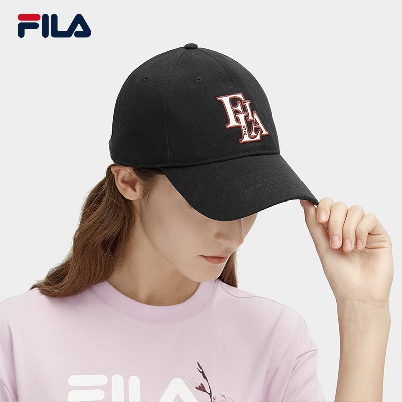 FILA斐乐官方情侣经典多色运动遮阳鸭舌帽户外休闲美式复古棒球帽
