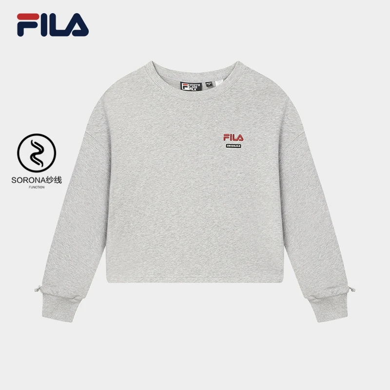 FILA斐乐女装圆领卫衣春季流行长袖多彩百搭休闲运动时尚宽松上衣