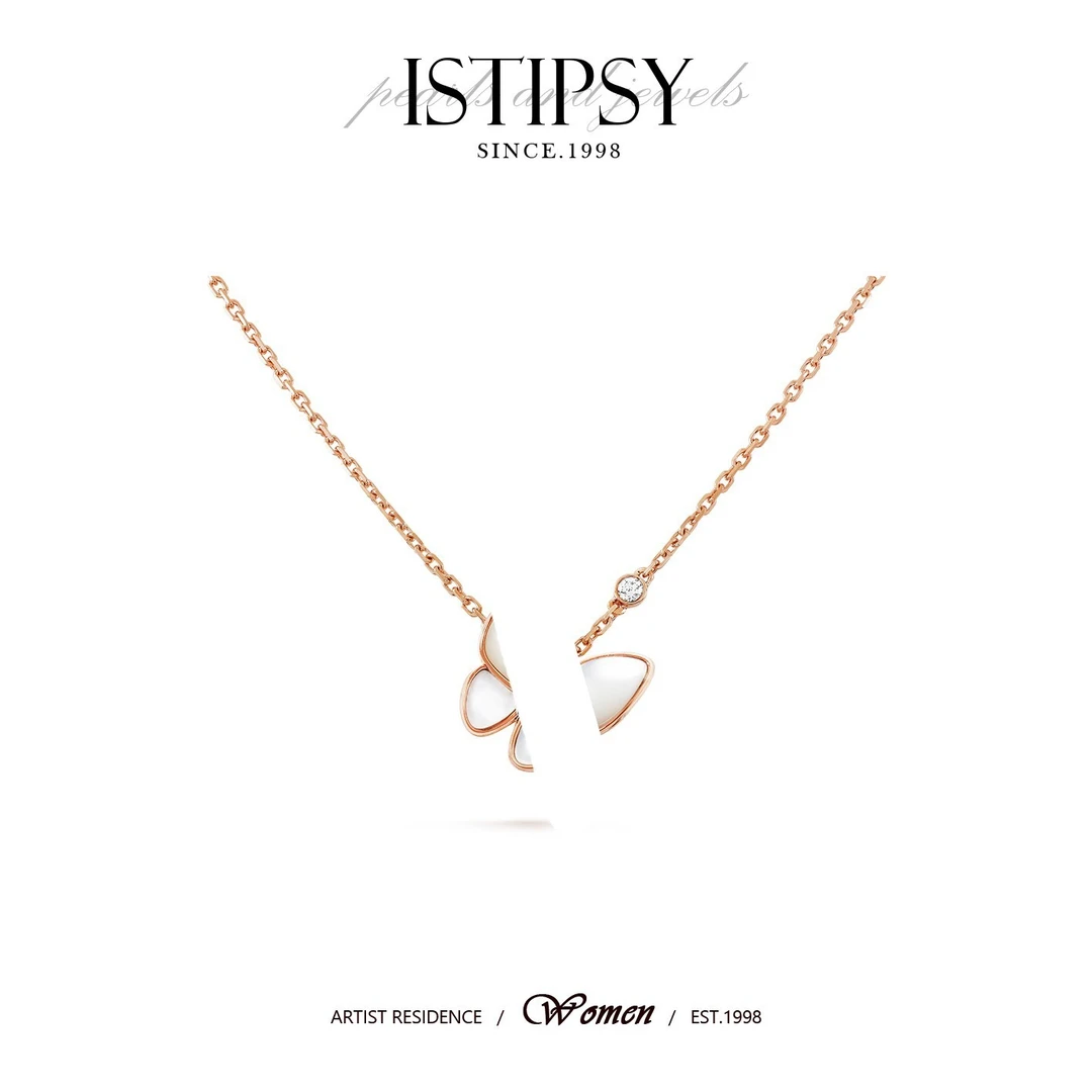 坠链均925银 ISTIPSY 925银蝴蝶项链 耳钉37