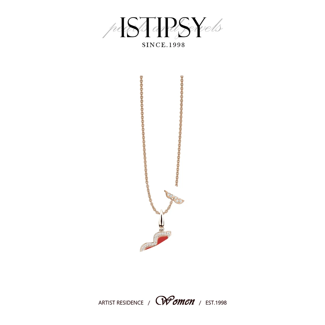 坠链均925银合成锆石 ISTIPSY 轻奢气质红色葫芦【2.17 组合A2】