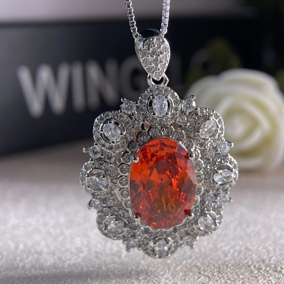 高货【橘子专属】灿然吸睛橙色吊坠JH6432