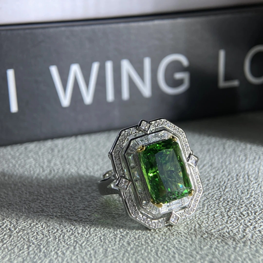 【橘子专属】时尚轻奢经典绿色戒指ZSS6125