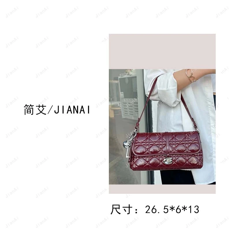 【RAIN.CUN】 小众时尚潮流通勤百搭轻奢气质包SKL-5278-安可拉红