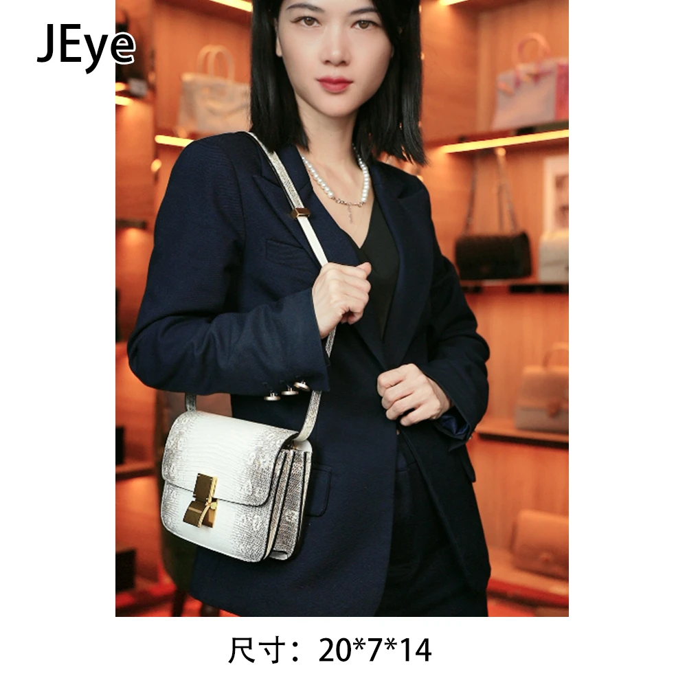 【RAIN.CUN】轻奢高级设计师款时尚单肩斜跨女包 Ｊ-6233-喜马拉雅白