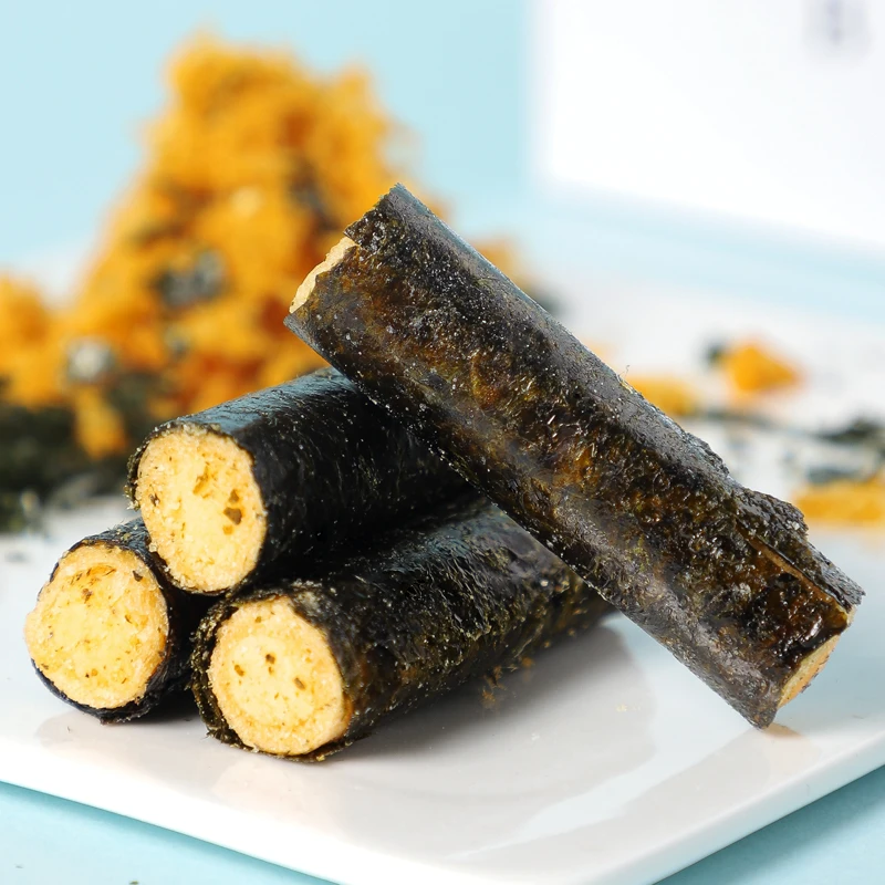 海苔咸蛋黄肉松味夹心蛋卷香酥脆追剧在家办公室休闲零食解馋零食