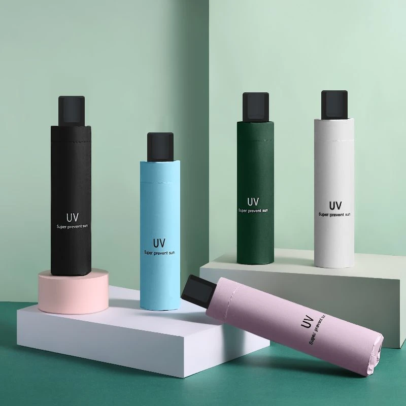 手动折叠雨伞男女学生晴雨两用遮阳防晒防紫外线韩版简约小清新