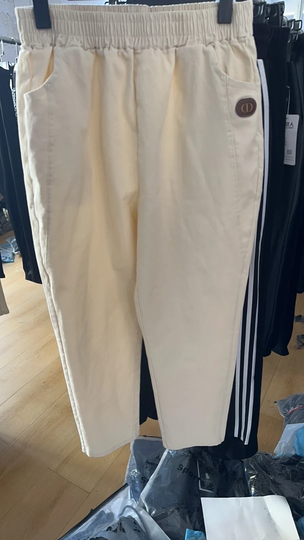 牛仔裤弹力大码原白色女裤直筒裤韩版休闲长裤春季秋新款