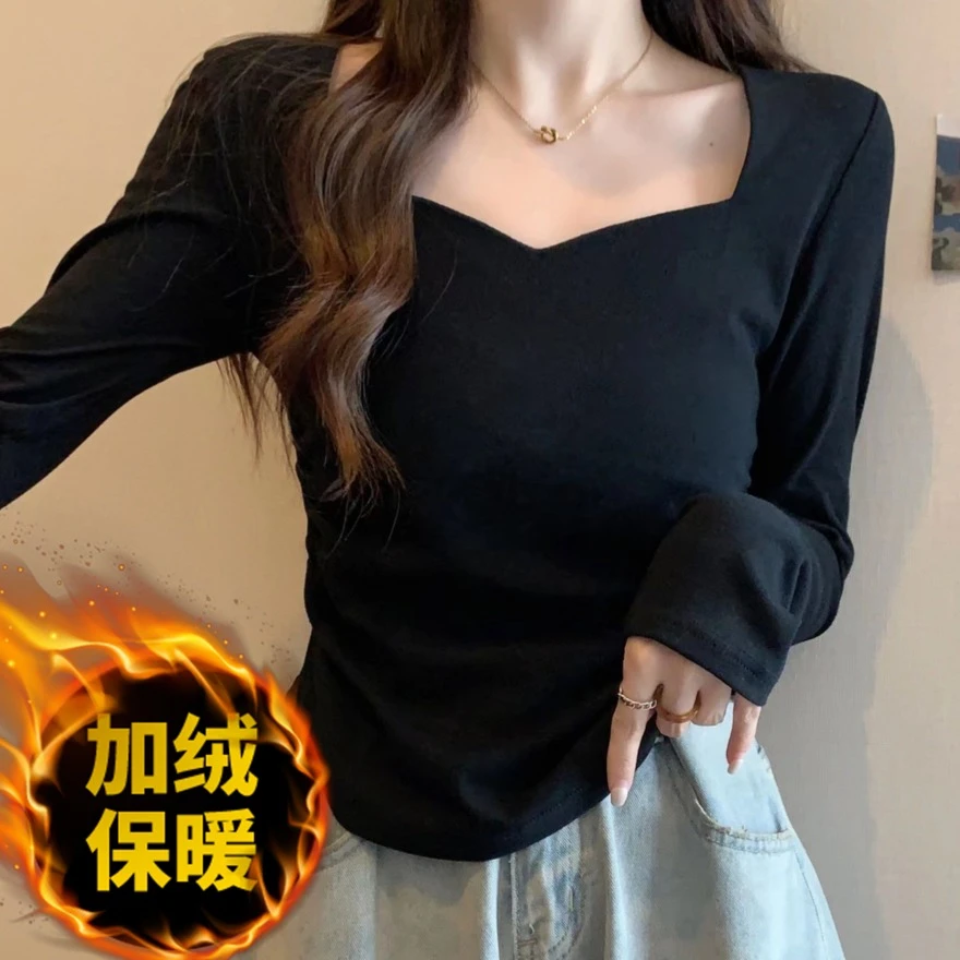 胖MM欲 65现货加厚绒保暖大码冬季新款显瘦减龄遮肚百搭长袖