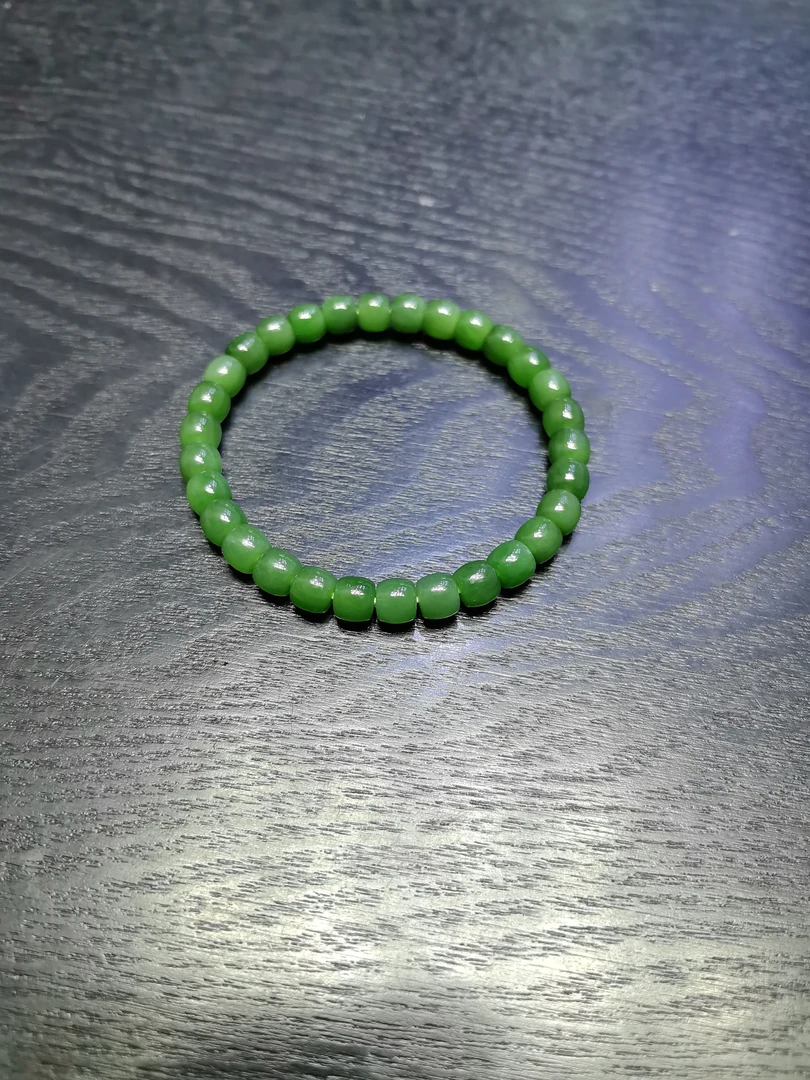 新疆和田玉碧玉老型珠6*7