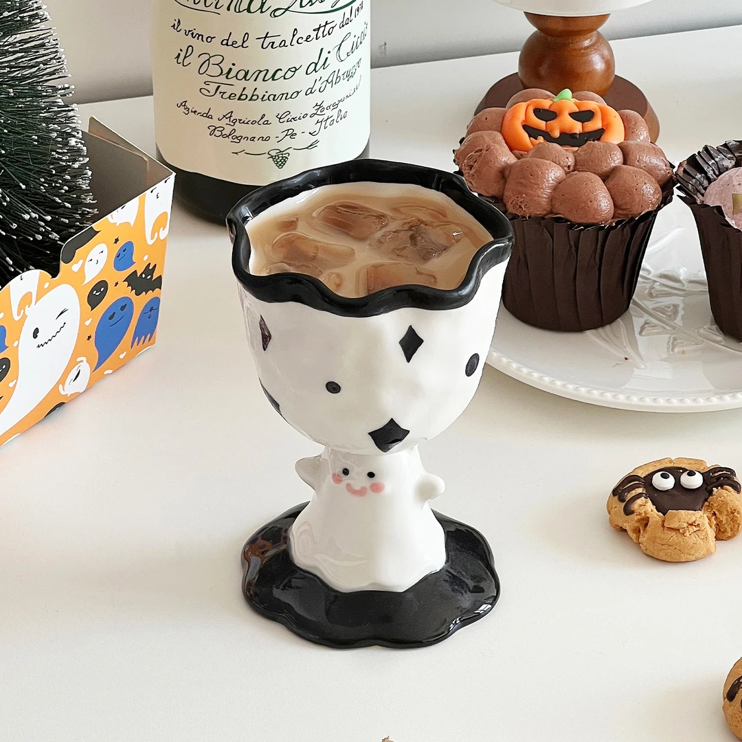 搞怪立体幽灵马克杯小众设计感冰淇淋杯女生日礼物可爱创意咖啡杯