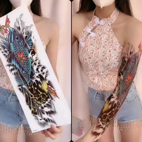 普通款彩色花臂 防水 贴上去就有图 可立即卸除