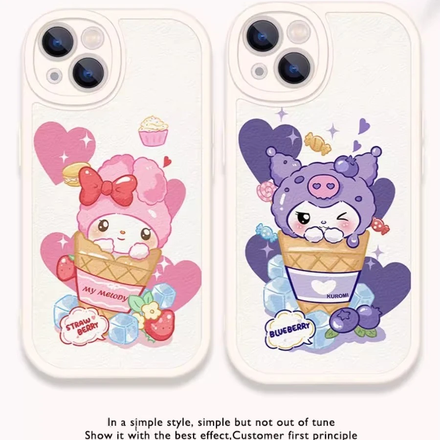 卡通美乐蒂库洛米可爱情侣手机壳华为荣耀90vivo红米小米13全包壳