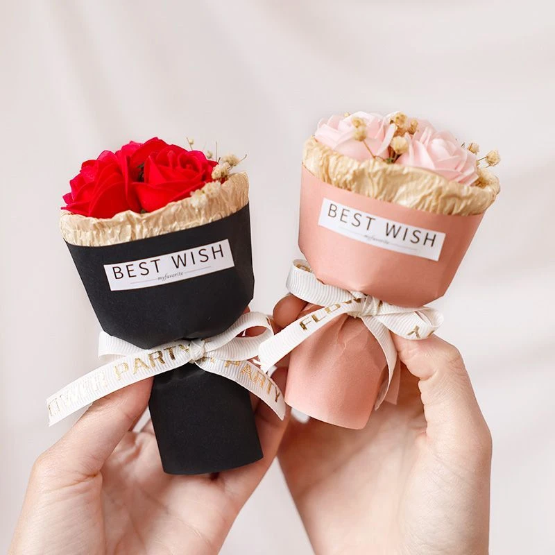 【七夕告白礼物】情人节礼物小花束节日迷你永生花摆件结婚伴手礼